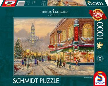 1000 Teile Schmidt Spiele Puzzle Thomas Kinkade Ein Weihnachtswunsch 59936