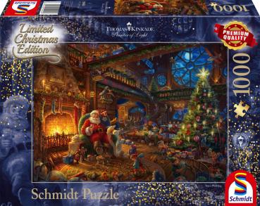 1000 Teile Schmidt Spiele Puzzle Thomas Kinkade Der Weihnachtsmann und seine Wichtel 59494