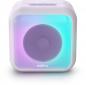 Preview: Bigben Bluetooth portabler Lautsprecher Party Karaoke Disco Licht 2 Mikrofone lavender AU388824