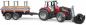 Preview: Bruder Spielfahrzeug Traktor Massey Ferguson 7480 mit Frontlader + Holztransportanhänger 02046