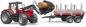 Preview: Bruder Spielfahrzeug Traktor Massey Ferguson 7480 mit Frontlader + Holztransportanhänger 02046