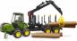 Preview: Bruder Spielfahrzeug Holztransport John Deere 1210E Rückezug mit Greifer und 4 Baumstämmen 02133