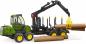 Preview: Bruder Spielfahrzeug Holztransport John Deere 1210E Rückezug mit Greifer und 4 Baumstämmen 02133
