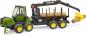 Preview: Bruder Spielfahrzeug Holztransport John Deere 1210E Rückezug mit Greifer und 4 Baumstämmen 02133