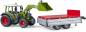 Preview: Bruder Spielfahrzeug Landwirtschaft Traktor Fendt Vario 211 mit Frontlader + Bordwandanhänger 02182