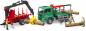 Preview: Bruder Spielfahrzeug Holztransport Rückeanhänger mit Ladekran, 4 Baumstämmen und Holzgreifer 02252
