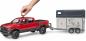 Preview: Bruder Spielfahrzeug Freizeit Offroad RAM 2500 Power Wagon + Pferdeanhänger mit 1 Pferd 02501