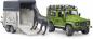 Preview: Bruder Spielfahrzeug Offroad Land Rover Defender St. Wagon + Pferdeanhänger mit 1 Pferd 02592