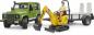 Preview: Bruder Spielfahrzeug Anhänger Land Rover Defender, Einachsanhänger JCB Mikrobagger Bauarbeiter 02593