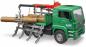 Preview: Bruder Spielfahrzeug Kipper MAN TGA Holztransport-LKW mit Ladekran und 3 Baumstämmen 02769