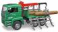 Preview: Bruder Spielfahrzeug Kipper MAN TGA Holztransport-LKW mit Ladekran und 3 Baumstämmen 02769