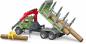 Preview: Bruder Spielfahrzeug MACK Granite Holztransport-LKW Ladekran, Greifer, 3 Baumstämme 02824
