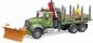 Preview: Bruder Spielfahrzeug MACK Granite Holztransport-LKW Ladekran, Greifer, 3 Baumstämme 02824
