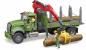 Preview: Bruder Spielfahrzeug MACK Granite Holztransport-LKW Ladekran, Greifer, 3 Baumstämme 02824