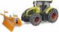 Preview: Bruder Spielfahrzeug Landwirtschaft Traktor Claas Axion 950 mit Schneeketten und Räumschild 03018