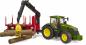 Preview: Bruder Spielfahrzeug Forstwirtschaft Traktor John Deere 7R 350 + Rückeanhänger, 4 Baumstämme 03154