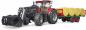 Preview: Bruder Spielfahrzeug Traktor Case IH Optum 300CVX Frontlader, Transportanhänger, 8 Rundballen 03198