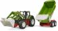Preview: Bruder Spielfahrzeug Roadmax Traktor ROADMAX Traktor mit Frontlader und Kippanhänger 03452