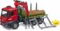 Preview: Bruder Spielfahrzeug Holztransport MB Arocs Holztransport-LKW Ladekran, Greifer + 3 Baumstämme 03669