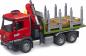 Preview: Bruder Spielfahrzeug Holztransport MB Arocs Holztransport-LKW Ladekran, Greifer + 3 Baumstämme 03669