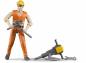 Preview: Bruder Spielfigur Baustelle bworld Bauarbeiter mit Zubehör 60020