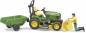 Preview: Bruder Spielfiguren Set bworld John Deere Aufsitzrasenmäher, Anhänger + Gärtner 62104