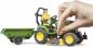 Preview: Bruder Spielfiguren Set bworld John Deere Aufsitzrasenmäher, Anhänger + Gärtner 62104