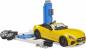 Preview: Bruder Spielfiguren Set Nutzfahrzeug bworld PKW Service Center and BRUDER Roadster 62112