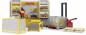 Preview: Bruder Spielfiguren Set Nutzfahrzeug bworld DHL Shop mit Handhubstapler und Figur 62251