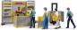 Preview: Bruder Spielfiguren Set Nutzfahrzeug bworld DHL Shop mit Handhubstapler und Figur 62251