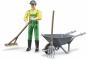Preview: Bruder Spielfiguren Set Bauernhof bworld Landwirt mit Zubehör 62610