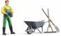 Preview: Bruder Spielfiguren Set Bauernhof bworld Landwirt mit Zubehör 62610