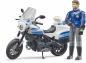 Preview: Bruder Spielfiguren Set bworld Einsatzfahrzeuge Scrambler Ducati Polizeimotorrad und Polizist 62731