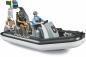 Preview: Bruder Spielfiguren Set bworld Polizei Schlauchboot, Rundumleuchte, 2 Fig. + Zubehör 62733