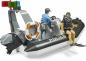 Preview: Bruder Spielfiguren Set bworld Polizei Schlauchboot, Rundumleuchte, 2 Fig. + Zubehör 62733