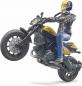 Preview: Bruder Spielfiguren Set Freizeit bworld Scrambler Ducati Full Throttle mit Fahrer 63053