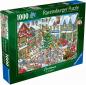 Preview: 1000 Teile Ravensburger Puzzle Ray Nicholson Wimmelbild Weihnachten 12001801