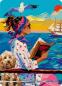 Preview: 3 x 100 Teile Ravensburger Puzzle mit Staffelei Mit Hund auf Reisen 12002049