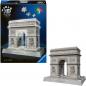 Preview: 216 Teile Ravensburger 3D Puzzle Iconics Bauwerk Triumphbogen Paris mit Licht 12008029