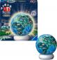 Preview: 72 Teile Ravensburger 3D Puzzle Ball Nachtlicht Erde mit Tiermotiven 12008055