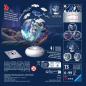Preview: 72 Teile Ravensburger 3D Puzzle Ball Nachtlicht Astronauten 12008058