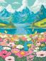Preview: Ravensburger Malen nach Zahlen CREART Premium Serie B Adults Premium Blumenmeer am Bergsee 12023207