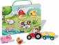 Preview: Ravensburger Kleinkindwelt Motorikspielzeug Play+ Magnetisches Holz-Zähl-Puzzle Bauernhof 12034123