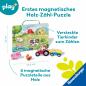 Preview: Ravensburger Kleinkindwelt Motorikspielzeug Play+ Magnetisches Holz-Zähl-Puzzle Bauernhof 12034123