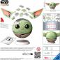 Preview: 72 Teile Ravensburger 3D Puzzle Ball Star Wars Mandalorian Grogu Ball mit Ohren 11556