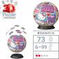 Preview: 72 Teile Ravensburger 3D Puzzle Ball Hello Kitty and Friends 11630