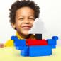 Preview: Simba Konstruktionsspielzeug Bausteine Blox 40 Teile 8er blau 104118881
