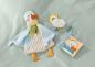 Preview: HABA Babywelt Baby-Spiel-Set Gans 3in1 mit Schnullerkette 2012332001