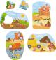 Preview: 2, 2x3, 4 Teile HABA Kinder Puzzle 4 erste Puzzles Baustelle mit Holzfigur Bagger 2012186003