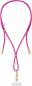 Preview: Intenso Cell Phone Charging Lanyard Handykette als Ladekabel Datenkabel 2 x USB-C 1,65m neon pink